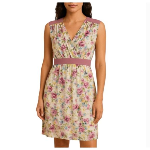 Blugirl Blumarine 100% Silk Floral Dress IT 42 (US 6–8) | Pastel Romantic - Picture 1 of 6